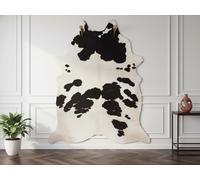 Tapis effet peau de bête PERLE motif vache BOBOCHIC Noir et blanc