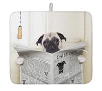 Tapis Égouttoir À Vaisselle Animal Drôle Tapis D'Évier Antidérapant Tapis Évier Fin Polyester Tapis Évier Épais 41X46Cm pour Cuisine, Vaisselle, Comptoir