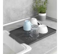 Tapis égouttoir à vaisselle LINEA gris