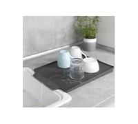 Wenko Tapis d'égouttoir Linea – Tapis de séchage pour vaisselle – Gris