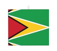 Tapis égouttoir absorbant pour comptoir de cuisine - Motif drapeau de la Guyane mignon 45,7 x 40,6 cm