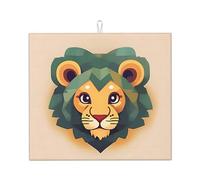 Tapis égouttoir absorbant pour comptoir de cuisine - Motif lion mignon de dessin animé 45,7 x 40,6 cm