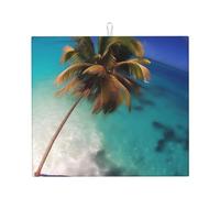 Tapis égouttoir absorbant pour comptoir de cuisine - Motif mignon des îles des Caraïbes 45,7 x 40,6 cm