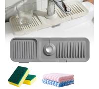 Tapis égouttoir en silicone de qualité supérieure pour évier de cuisine, tapis de drainage en silicone pour robinet de cuisine, tapis de robinet d'évier en silicone, tapis de robinet pour évier de