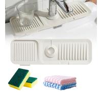 Tapis égouttoir en silicone de qualité supérieure pour évier de cuisine, tapis d'évacuation en silicone pour robinet de cuisine, tapis de robinet d'évier en silicone, tapis de robinet pour évier de