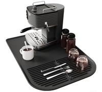 Tapis Égouttoir Silicone 60x40cm Antidérapant Cuisine(black)