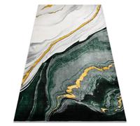 Tapis EMERALD exclusif 1017 glamour, élégant marbre bouteille verte / or 120x170 cm