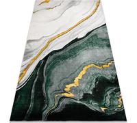 Tapis EMERALD exclusive 1017 glamour, marbre élégant vert bouteille / vert doré 200x290 cm