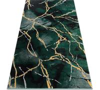 Tapis EMERALD exclusive 1018 glamour, marbre élégant vert bouteille / vert doré 200x290 cm