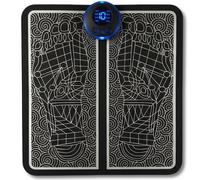 Tapis EMS Pieds & Jambes - Électrostimulation Musculaire, 8 Modes, 19 Intensités, Circulation & Relaxation Jambes Lourdes