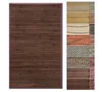 Tapis en bambou avec bord en tissu Design naturel 50 x 80 cm, Oak