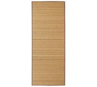 Tapis en Bambou Marron à Latte Rectangulaire 150 x 200 cm | Lattes rectangulaires,tons neutres,rembourrage PVC dérapant,bordures polypropylène,bambou naturel,facile à nettoyer