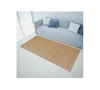 vidaXL Tapis en bambou rectangulaire 80 x 200 cm antidérapant PVC marron