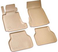 tapis en caoutchouc 3D pour BMW Série 5 E39 Limo Touring | Année de construction 1995-2004 | beige avec bordure