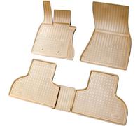 tapis en caoutchouc 3D pour BMW X5 F15 F85 | année 2013 - 2018 | beige avec bordure