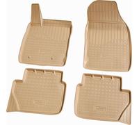 tapis en caoutchouc 3D pour Ford EcoSport | année à partir de 2012> | beige ajusté avec bordure