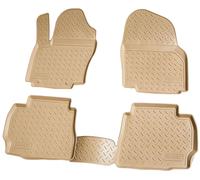 tapis en caoutchouc 3D pour Ford Mondeo IV | type BA7 | BJ 2007-2014 | beige avec bordure
