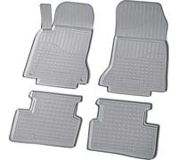 tapis en caoutchouc 3D pour MERCEDES Classe B | W246 | 2011-2018 | gris avec bordure