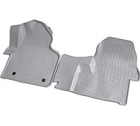 tapis en caoutchouc 3D pour MERCEDES Sprinter W907 | BJ ab 2018> | gris avec bordure