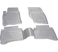 tapis en caoutchouc 3D pour Porsche Cayenne 1 | 9PA | BJ 2002-2010 | gris avec bordure