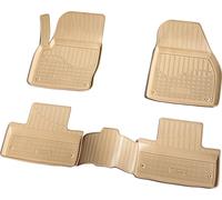 tapis en caoutchouc 3D pour RANGE ROVER Evoque L538 | 2011-2018 | beige avec bordure