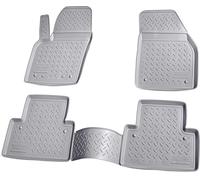 tapis en caoutchouc 3D pour VOLVO S40 II / V50 | année 2004-2012 | gris avec bordure
