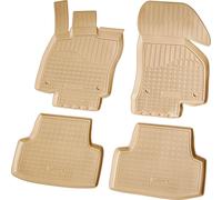 tapis en caoutchouc 3D pour VW Golf VII | type AU | année à partir de 2012> | beige avec bordure