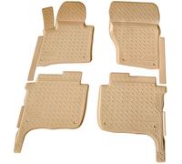 tapis en caoutchouc 3D pour VW Touareg | Type 7P | 2010-2018 | beige avec bordure