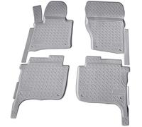 tapis en caoutchouc 3D pour VW Touareg | Type 7P | 2010-2018 | gris avec bordure