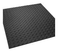 Tapis en Caoutchouc 3mm Antidérapant Noir - Résistant pour Garage, Salle de Sport, Intérieur & Extérieur(Diamond,3m)