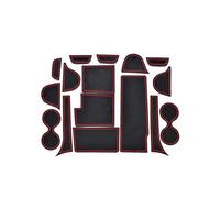 Tapis en Caoutchouc Antidérapant pour Mazda CX7 16 Pièces/Ensemble pour Intérieur De Voiture Rainure Porte Accessoires Automobiles(Rosso)