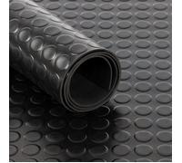 Tapis en caoutchouc Bouton plat Noir 100 x 200 cm