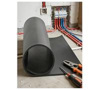 Tapis en caoutchouc industriel noir, feuille de caoutchouc épaissie absorbant les chocs, isolation électrique, for atelier/usine/équipement lourd(20x20x0.4cm)