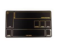 Tapis en Caoutchouc Noir et Or Compatible One Piece 61 x 35,5 cm avec Finition Feuille d'or