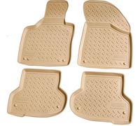 Tapis en caoutchouc pour AUDI A3 8P Sportback Cabrio | 2003-2013 | beige avec bordure