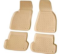 Tapis en caoutchouc pour Audi A4 | B6, B7, 8E | 2000-2008, Limo, Avant | bordure beige