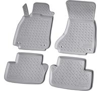 Tapis en caoutchouc pour AUDI A4 B8 8K | B9 8W | Limo Avant | à partir de 2007> | bordure grise