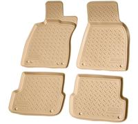 Tapis en caoutchouc pour AUDI A6 4F C6 Limo Allroad Avant 2004-2011 beige avec bordure