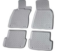 Tapis en caoutchouc pour AUDI A6 4F C6 Limo Allroad Avant 2004-2011 gris avec bordure