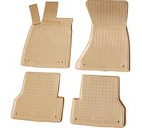 Tapis en caoutchouc pour AUDI A6 C7 4G Allroad Avant Limo 2011-2018 | beige avec bordure