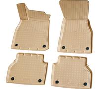Tapis en caoutchouc pour AUDI A6 C8 Limo | Avant | BJ à partir de 2018> | beige avec bordure