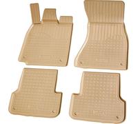 Tapis en caoutchouc pour AUDI A7 C7 4G | Sportback | BJ 2010-2018 | beige avec bordure