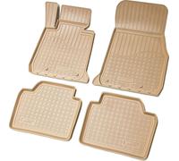 Recambo Tapis de sol en caoutchouc 3D compatible avec BMW Série 3 F30 F31 F34 F35 | Années de construction 2011-2019 | Tapis de voiture en caoutchouc | Ajustement parfait | Avec bordure | Beige