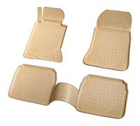 Tapis en caoutchouc pour MERCEDES Classe E | W124 | S124 BJ 1984-1997 | beige + bordure