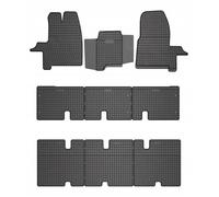 Tapis en caoutchouc pour Ford Transit Mk8 (2014-2025), 8 ou 9 places, 3 rangées