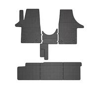Tapis en caoutchouc pour Volkswagen Transporter T5 (2003-2015), SOLIDPRO | Fixations montées • Rebord 1,5 cm • Lot de 4 • Caoutchouc inodore