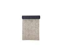 Tapis en coton beige, rectangulaire, à motifs, salon - Bloomingville, Saxo - 245x75 cm