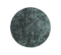 - Tapis en coton et polyester effet viscose vert Undra diamètre 200 cm