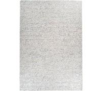 Tapis en Cuir Fait Main "Finish" Blanc & Argent 160 x 230 cm Blanc G