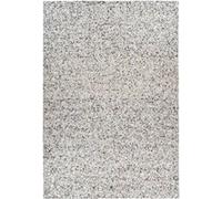 Tapis en Cuir Fait Main "Finish" Gris & Argent 80 x 150 cm Gris G